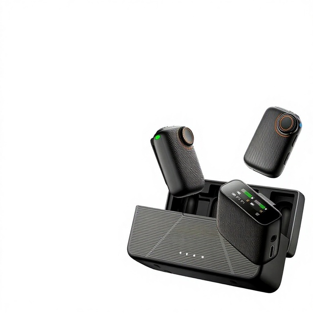 New Wireless for Lavalier Microphone All-in-one Recording Magnetic AI Deep Noise Reduction High SNR Live Streaming