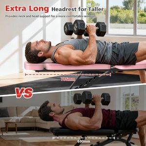 Banco de Pesas Ajustable de Venta Directa de Fábrica CZ, Banco Utilitario Plegable Inclinable con Reposacabezas y Banda de Resistencia para Gimnasio en Casa - Product Image 5