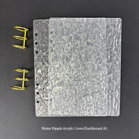 Protège-classeur transparent en acrylique effet vague d'eau A5 A6, protège-classeur DIY en plexiglas, protège-classeur pour enveloppes de budget, tableau de bord pour la gestion budgétaire