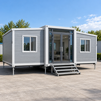 Maison conteneur mobile préfabriquée en acier, mini-maison pour bureau et boutique portables