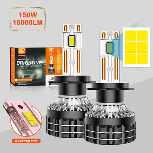 หลอดไฟหน้ารถยนต์ VICTOR 12V 6000K รุ่นใหม่ ใช้ได้กับรถยนต์ทั่วไป 150W 15 คอร์ 20000 ลูเมนส์ สำหรับ H7H4H1H11/9005 รับประกัน 24 เดือน - Product Image 1
