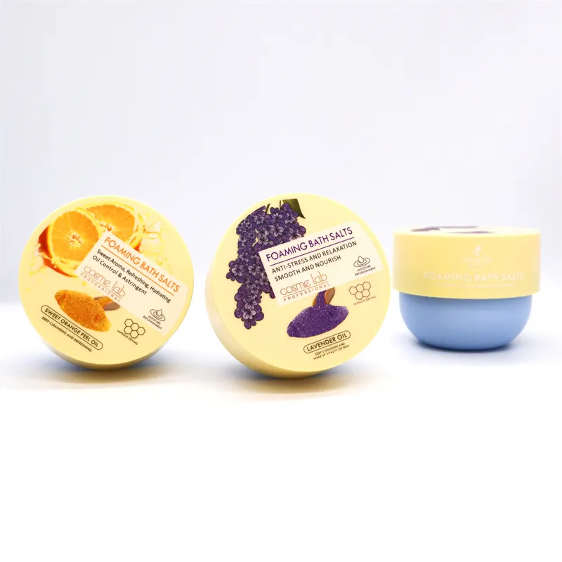 OEM Wholesale Lavender Orange Bath Salt Hydrating Delcate Skin Natural Nourish Floral Body Scrub