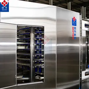 스퀘어 핫 셀링 급속 냉동 기계 고기 아이스크림 빵 산업용 iqf 나선형 냉동고