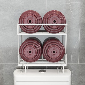 Étagères de salle de bain sur pied à double couche, en alliage de zinc, design moderne, écologiques et personnalisables, à fixation murale d'angle, pour hôtels - Product Image 3