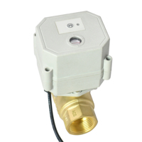 TONHEFLOW katup bola kuningan elektrik, kontrol proporsional cerdas WIFI 2 arah benang NPT untuk rumah pintar