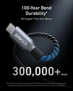 For Anker Prime 3ft USB <strong>C</strong> to USB <strong>C</strong> Cable 240W Fast <strong>Charging</strong> for Android Nylon with 100-Year Bend Durability - Product Image 2