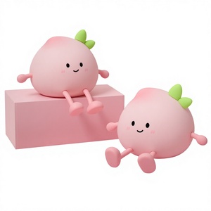 Lámpara Nocturna LED Táctil de Silicona, Mini Lámpara para Dormitorio Infantil con Diseño de Durazno, Funciona con Pilas, Regalo - Product Image 1