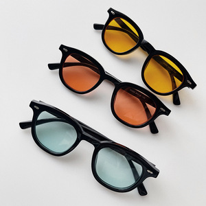Nouveau lunettes de soleil rondes hommes femmes petite mode Vintage haute qualité marque concepteur oeil de chat lunettes de soleil Hip Pop noir bleu ombre - Product Image 2