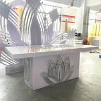 Table de mariage acrylique populaire en gros d'usine à bas prix table de marié de mariée de haute qualité pour mariage