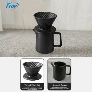 Pour Over Drip Kettle Coffee Kit Caja de regalo Premium Viajes al aire libre Portátil V60 Pour Over Coffee Maker Set Coffee Set Kit
