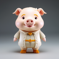 Porte-clés publicitaires personnalisables en forme de cochon de dessin animé solaire, mousquetons, forme sur mesure, impression numérique étanche pour cadeaux personnalisés