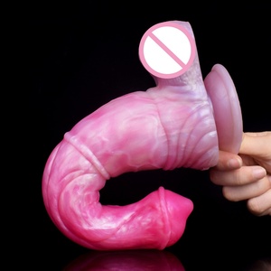 NNSX Soft Silicone Animal Horse <b>Dildo</b> Peach Color Cute Style Horse Cock Monster Penis for Women Men Sex Toys - Product Image 3
