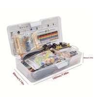 Kit de Démarrage de Projet DIY de 830 Pièces, Ensemble de Composants Électroniques pour l'Éducation et les Cartes Maker, Inclut un Kit Maker avec Platine d'Essai R3