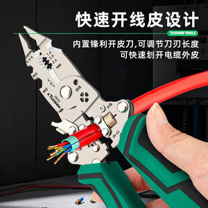 Alicates multifuncionales Tosen Tools con mordaza dentada de 1/4 pulgadas, plegables, con probador de voltaje para reparación de cableado eléctrico - Product Image 5