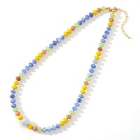 Collier de pierres précieuses semi-précieuses délicat collier de perles de tourmaline arc-en-ciel collier de perles de perles bijoux de charme pour les femmes