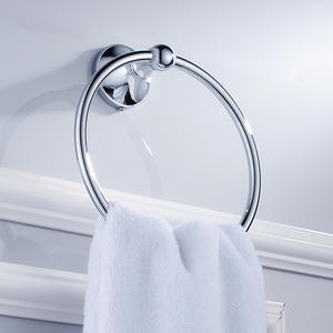 Chasis redondo cromado de un solo polo para baño, hardware colgante, pap - Product Image 4