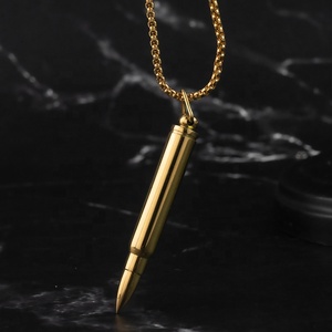 <span class=keywords><strong>Bullet</strong></span> şekli paslanmaz çelik kremasyon kolye kolye evcil keepashes <span class=keywords><strong>Urns</strong></span> kül altın renk takı için - Product Image 1