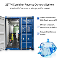 Haute qualité 25 T/H RO unité de traitement de l'eau conteneurisé forage saumâtre Machine de purification de l'eau 220V pompe Filtration