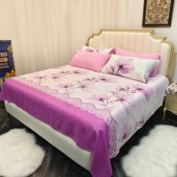 En stock, prêt à être expédié, ensemble de draps de lit en tissu épais au toucher coton, 6 pièces, taille King Queen, ensemble de literie