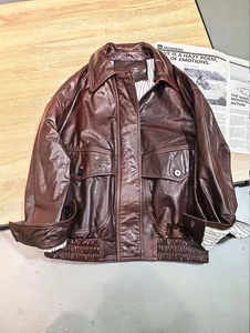 Manteau en peau de mouton fœtal importé frotté à la <span class=keywords><strong>cire</strong></span> d'huile tannée végétale de style spectacle de haute qualité pour femmes - Product Image 6