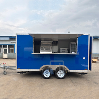 Remorque de chariot alimentaire sur mesure de 4 m/13 pi avec cuisine complète, en acier résistant à la rouille, certifiée DOT CE, pour le service de restauration rapide et de collations en extérieur