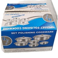 LOVFE Ensemble de 12 casseroles et poêles en aluminium forgé antiadhésif de haute qualité pour la cuisine
