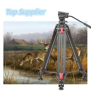 Supporto professionale per treppiede per riprese con videocamera per treppiede in lega di alluminio