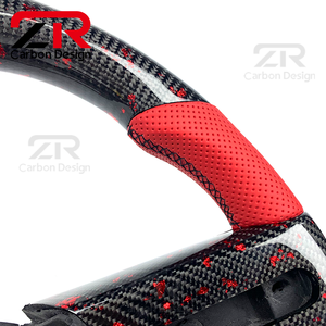 Volant de course sport en fibre de carbone personnalisé en cuir véritable pour <span class=keywords><strong>Ford</strong></span> <span class=keywords><strong>Mustang</strong></span> <span class=keywords><strong>GT</strong></span> <span class=keywords><strong>2006</strong></span> – Amélioration de l'intérieur de la voiture - Product Image 4