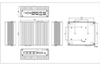 Mini PC industriel embarqué basé sur X86 Bay Trail J1900 sans ventilateur avec 4xLan pour pare-feu/routeur prend en charge Win10 Linux