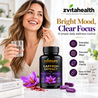 Capsules d'extrait de safran en vrac sous marque privée – Complément pour le soutien de l'humeur et de la mentalité chez l'adulte – Certifié GMP