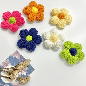 Nueva Flor Artificial Tejida a Mano de Ganchillo, Cabezal de Flor de Ganchillo de 7cm/10cm, Girasol para Regalo Festivo - Product Image 2