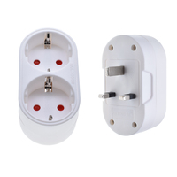 Adaptateur de voyage industriel à 3 prises en laiton CE, type F, prise Schuko, pour usage commercial et résidentiel, 220V
