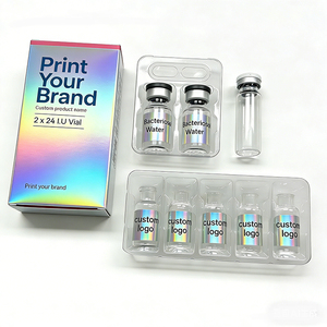 Caja de Embalaje Personalizada para Viales con Etiquetas Adhesivas Holográficas <span class=keywords><strong>y</strong></span> Bandeja de Plástico para Botellas de Líquido Cosmético de 3ml <span class=keywords><strong>y</strong></span> 10ml - Product Image 4