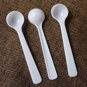 Small 1gram/<strong>2ml</strong> White Plastic <strong>Measuring</strong> <strong>Spoon</strong> PP Material Independent Package for Salty Foods 1g Plastic <strong>Spoon</strong> in OPP Bag - Product Image 4