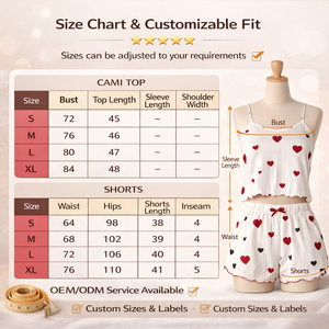 Pigiama da Donna in Maglia a Righe con Stampa, Stile Europeo e Americano 2025, Canotta e Pantaloncini, Vendita Diretta dalla Fabbrica - Product Image 5