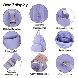 Sac <span class=keywords><strong>à</strong></span> dos bidirectionnel en nylon imperméable léger pour fille Sac <span class=keywords><strong>à</strong></span> dos en nylon d'<span class=keywords><strong>activité</strong></span> extérieure pour femme - Product Image 6