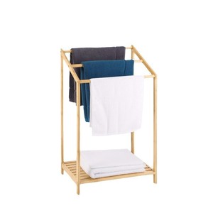 Toallero de Bambú de 3 Barras, Organizador de Almacenamiento, Estante para Baño y Sala de Estar - Product Image 1