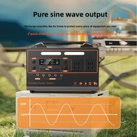 Station d'alimentation portable d'extérieur la plus vendue à l'international, kit de charge solaire au lithium-ion 600 Wh 600 W avec onduleur à onde sinusoïdale pure