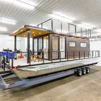 Bateau de plaisance ponton en aluminium Kinocean de 36 pieds avec salle de divertissement à vendre