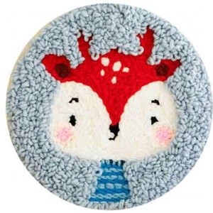 Kit de Bordado de Punto de Cruz para Principiantes - Diseño de Animales de Dibujos Animados, Hecho a Mano, Material de Poliéster, Fácil de Seguir, Manualidades Navideñas para el Hogar - Product Image 2