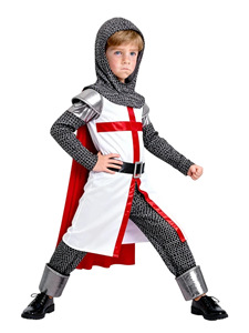 Costume de Chevalier Croisé pour Enfants, Tenue Historique Européenne Médiévale pour Halloween, Fête à Thème Château et Aventure - Product Image 5
