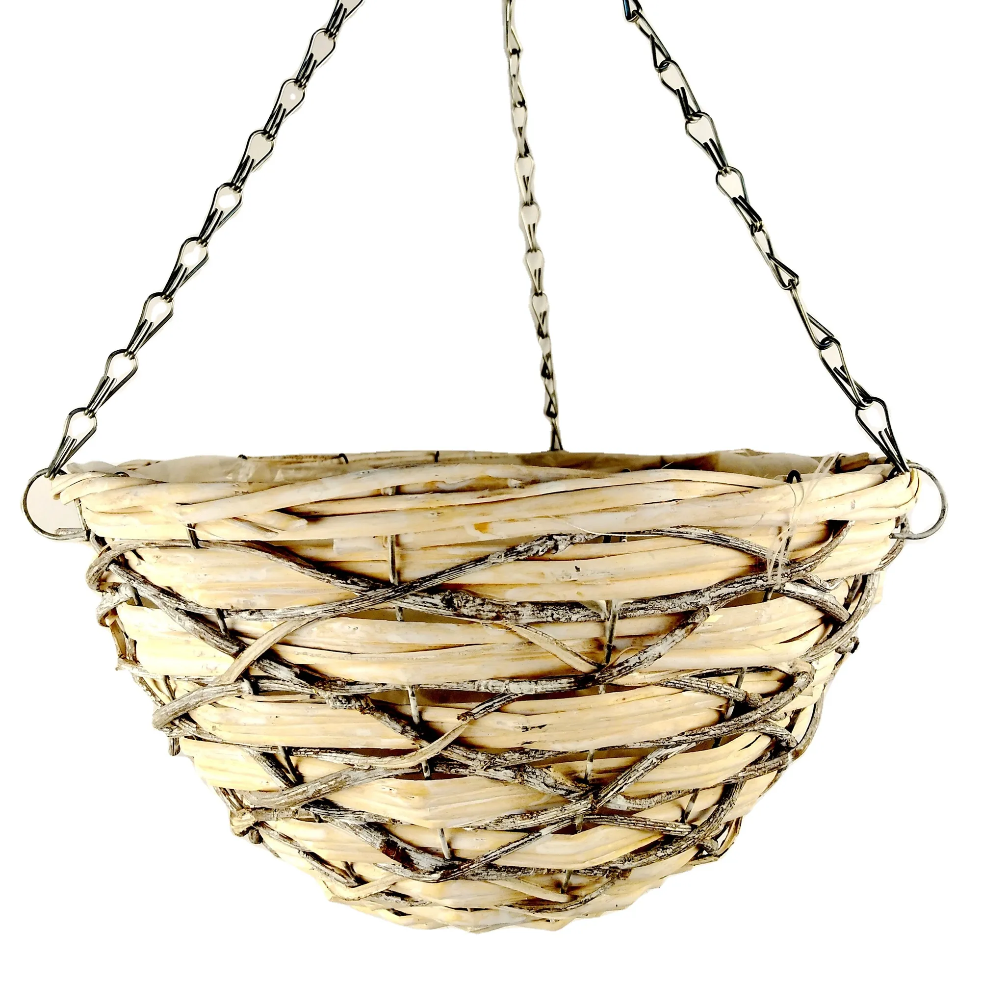 Hot Sale Wholesale Flower Pot Hanging Planter Basket Rattan Wicker Weaving Outdoor Indoor Homeバルコニーの装飾