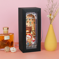 Nouveauté 2027 : Boîte lumineuse 3D découpée en papier, Décoration de Noël, Serre-livres, Veilleuse LED pour chambre à coucher, Motif dessin animé, Idéal pour fêtes et souvenirs, 60