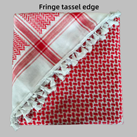 Shemagh Keffiyeh Classique pour Hommes avec Pompons Décoratifs, Style Désert Arabe, Foulard de Tête, Protection Solaire pour Usage Quotidien