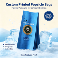 Sacs d'emballage pour crème glacée personnalisés, conformes aux normes alimentaires, sachets en plastique imprimés pour bâtonnets glacés, vente en gros