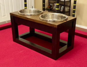 Supporto Rialzato per Ciotole per Cani, Alzata per Ciotole in Legno con Cassetto - Product Image 4