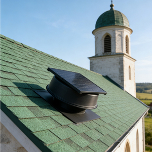 พัดลมระบาย<span class=keywords><strong>อากาศ</strong></span>พลังงานแสงอาทิตย์ขนาด 12 นิ้ว 35 วัตต์ สำหรับติดตั้งบนหลังคา  OEM ODM ระบบ<span class=keywords><strong>ระบาย</strong></span>ความร้อนอุตสาหกรรม  ลมแรง  มอเตอร์แบบไร้แปรงถ่าน DC  แบบแกน<span class=keywords><strong>หมุน</strong></span> - Product Image 1