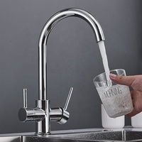 Bakala — mitigeur d'évier de cuisine moderne, en laiton chromé et cuivre, à levier unique, 3 voies, filtre, robinet d'eau