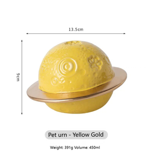 Urne commémorative pour animaux de compagnie multicolore (blanc, rose, jaune, noir) avec/sans anneau doré – Vente en gros pour les commerces de crémation d'animaux - Product Image 2