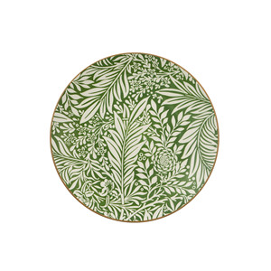 Service de table en porcelaine de luxe 20 pièces, tasses et soucoupes en céramique, motif feuille élégant en relief, impression tampon, forêt de saules vertes - Product Image 4